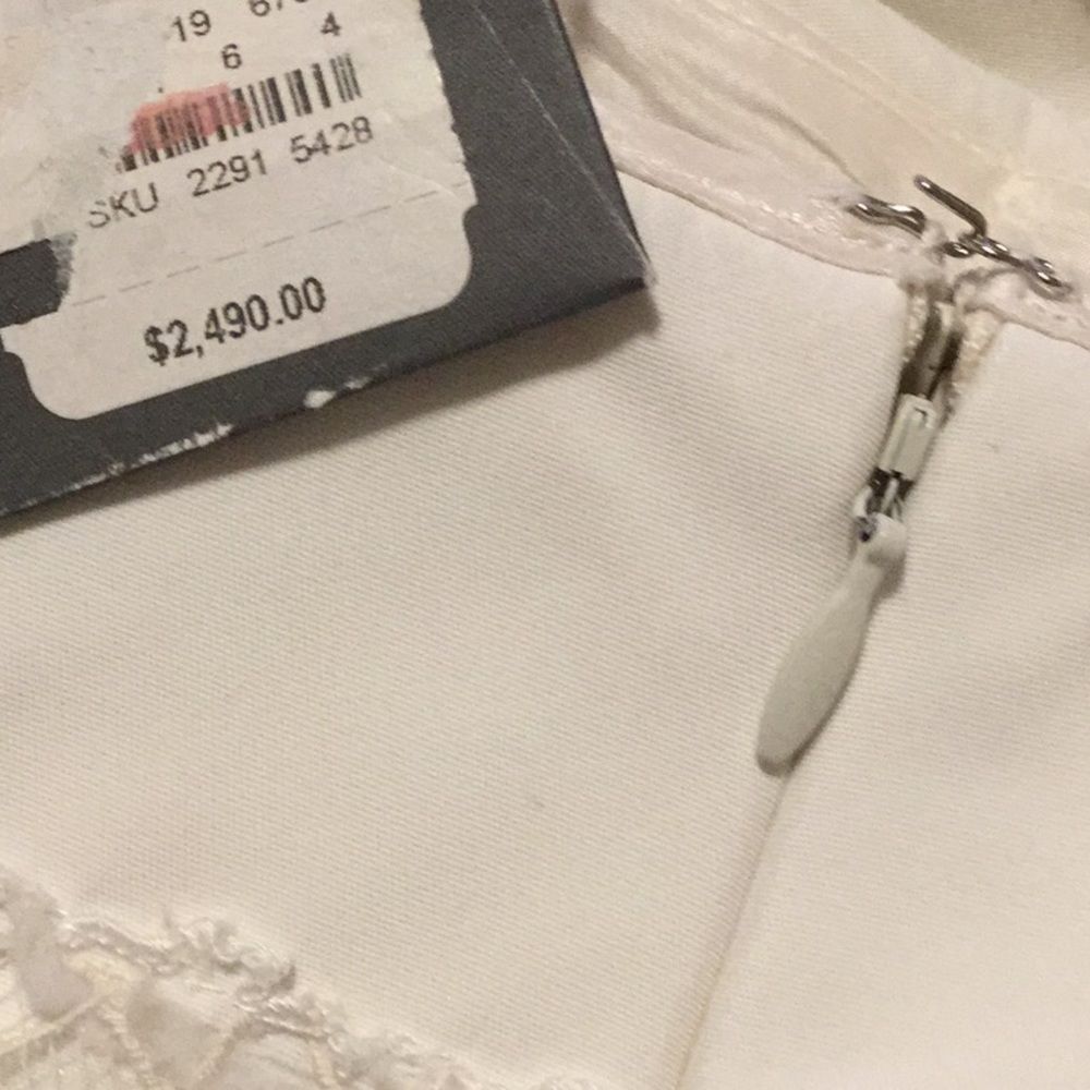 Zac Posen Strapless Geometric-Eyelet Drape… - Picture 5 of 6